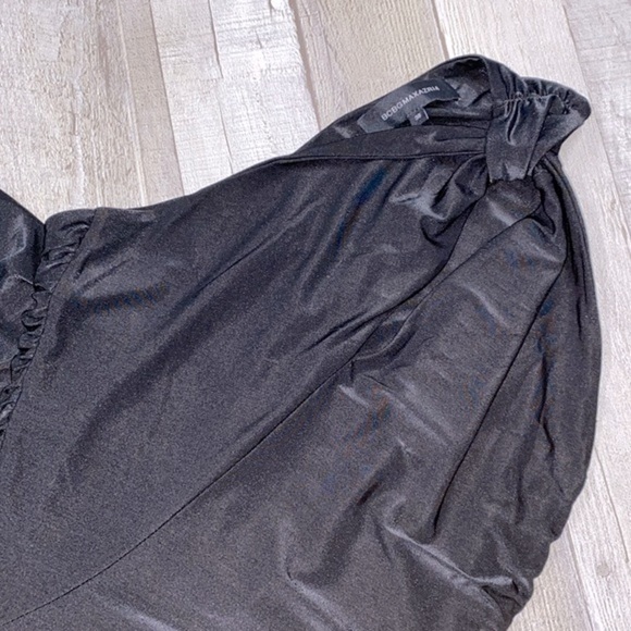 BCBG black bodycon ruched dress size 38 - Picture 2 of 11
